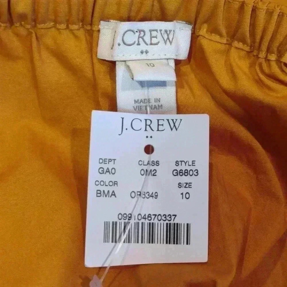 NWT Women's J.Crew ruffle trim tank top mustard color size 10 - Picture 4 of 4
